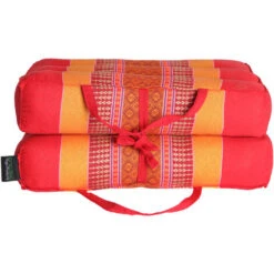 PIEGHEVOLE - Cuscino Pieghevole Per Yoga E Meditazione Zafu - Modulare - Kapok 100% Naturale E Riciclabile - Solido E Robusto - Comfort E Stabilità - Rosso Zafferano X1 -Armonia Casa 56620189 1