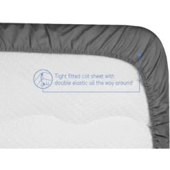 Lenzuolo Da Letto 100% Cotone 70x160, Confezione Da 2 In Grigio Perla E Bianco. Ideale Per I Letti Montessori -Armonia Casa 56689237 3