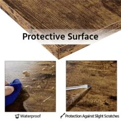 Yaheetech Scrivania Angolare Per Computer Scrivania A Forma Di L Postazione Da Lavoro Per Casa E Ufficio Tavolo Porta PC Spazioso Scrivania Gaming In Lengo E Metallo Marrone 130 X 130 X 96,5 Cm -Armonia Casa 57534905 5