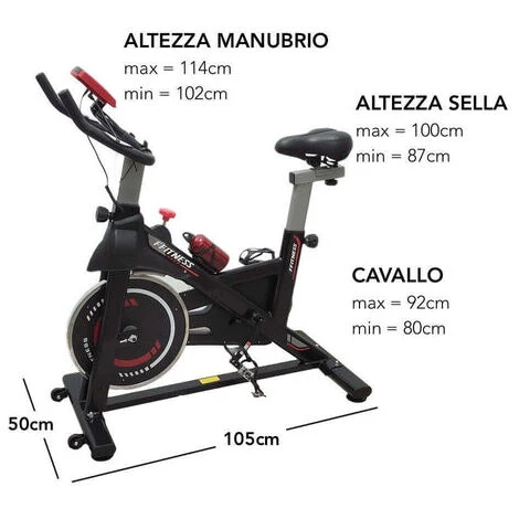Cyclette Da Allenamento Fit Bike Da Interno Indoor Cycling Win Con Porta Cellulare, Resistenza Regolabile, Cardio E Volano 6kg FFitness 2 Cyclette Da Allenamento Fit Bike Da Interno Indoor Cycling Win Con Porta Cellulare, Resistenza Regolabile, Cardio E Volano 6kg FFitness - immagine 2