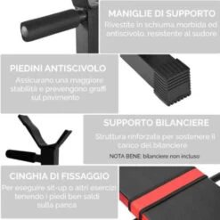 Panca Piana Pieghevole Con Supporto Bilanciere Regolabile FFitness -Armonia Casa 58462053 5