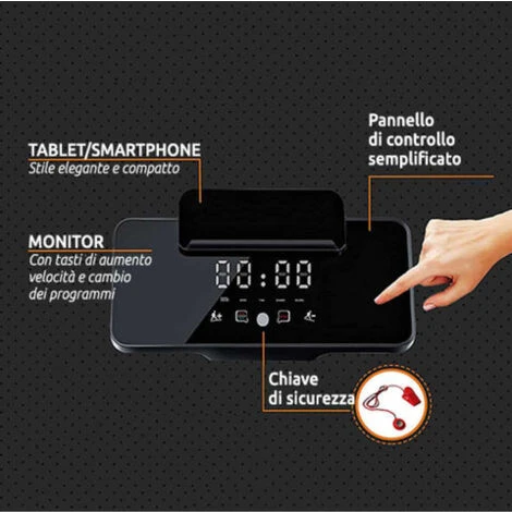 Tapis Roulant Elettrico Pieghevole 10 Km/h FFitness 5 Tapis Roulant Elettrico Pieghevole 10 Km/h FFitness - immagine 5