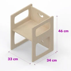 Onlywood Sedia Montessori MAGICWOOD Con Disegni Colorati -Armonia Casa 58974088 5