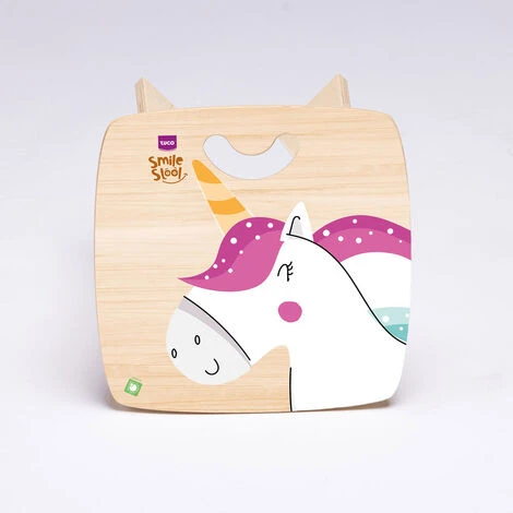 Onlywood Sgabello In Legno Per Bambini UNICORNI Con Disegni Colorati 2 Onlywood Sgabello In Legno Per Bambini UNICORNI Con Disegni Colorati - immagine 2