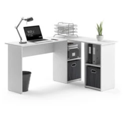 Scrivania Ad Angolo „Carlo“ Bianco Vicco 8 Scrivania Ad Angolo „Carlo“ Bianco Vicco -Armonia Casa 59137409 4