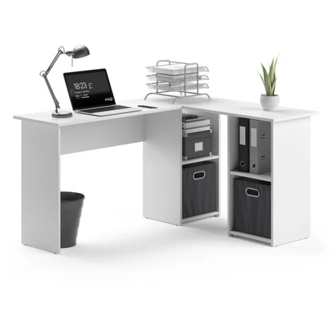 Scrivania Ad Angolo „Carlo“ Bianco Vicco 4 Scrivania Ad Angolo „Carlo“ Bianco Vicco - immagine 4