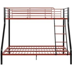 Letto A Castello 90 E 140 X 190 Cm Acciaio Nero E Rosso - ELEVATIO IV -Armonia Casa 59278954 5