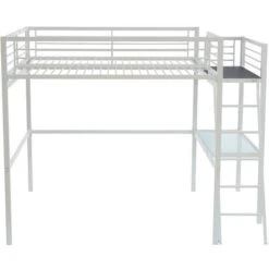 Letto A Soppalco Con Piano Scrivania 140 X 190 Cm Bianco + Materasso - CASUAL II 8 Letto A Soppalco Con Piano Scrivania 140 X 190 Cm Bianco + Materasso - CASUAL II -Armonia Casa 59279020 4