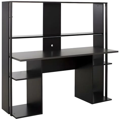 Scrivania Gamer Con Vani Portaoggetti E LED Nero - STANDA 1 Scrivania Gamer Con Vani Portaoggetti E LED Nero - STANDA