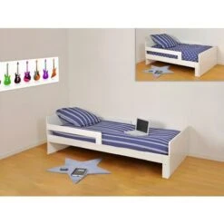 Letto Evolutivo 90x140/170/200cm In Abete Rosso Sbiancato - ZELLY -Armonia Casa 59286272 4