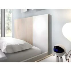 Letto Singolo Con Letto Estraibile 90 X 190 Cm Quercia E Bianco - SONIA -Armonia Casa 59291128 4