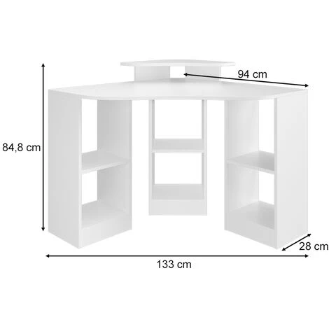 Scrivania Angolare „Artur“ Bianco Vicco 3 Scrivania Angolare „Artur“ Bianco Vicco - immagine 3