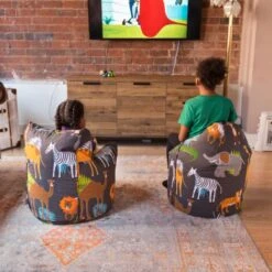 Ready Steady Bed Pouf Con Personaggi Per Bambini, Mobili Per Camera Da Letto Per Bambini, Pouf Per Sala Giochi, Africa -Armonia Casa 60310846 5