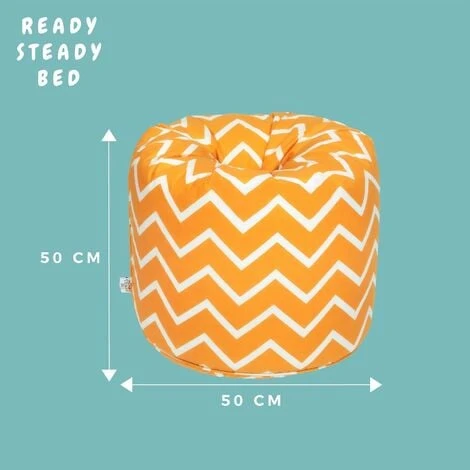 Ready Steady Bed Pouf Da Interno Per Bambini, Pouf Da Soggiorno, Zigzag 2 Ready Steady Bed Pouf Da Interno Per Bambini, Pouf Da Soggiorno, Zigzag - immagine 2