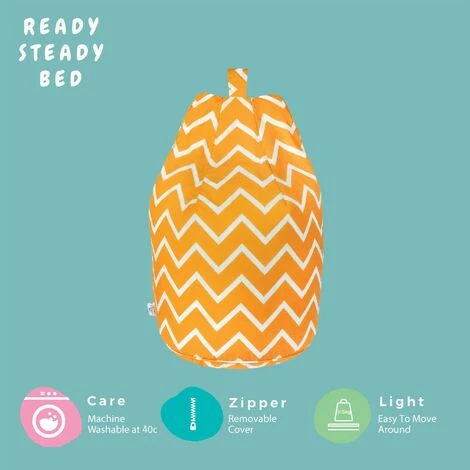 Ready Steady Bed Pouf Da Interno Per Bambini, Pouf Da Soggiorno, Zigzag 4 Ready Steady Bed Pouf Da Interno Per Bambini, Pouf Da Soggiorno, Zigzag - immagine 4
