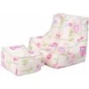 Ready Steady Bed - Poltrona Per Bambini, Comodo Pouf Con Sgabello (gufi)
