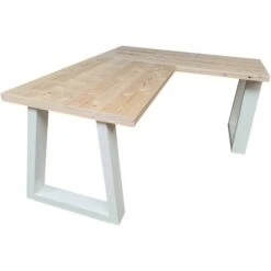 Wood4you - Scrivania Ad Angolo - Abete Di Vancouver 200/120Lx70Dx75H Bianco 8 Wood4you - Scrivania Ad Angolo - Abete Di Vancouver 200/120Lx70Dx75H Bianco -Armonia Casa 60483490 4