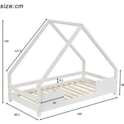Letto Per Bambini 80x160cm Letto Per Bambini In Legno Di Pino Letto Per Bambini Casa Per Bambini Con Protezione Anticaduta E Rete A Doghe, Bianco 9 Letto Per Bambini 80x160cm Letto Per Bambini In Legno Di Pino Letto Per Bambini Casa Per Bambini Con Protezione Anticaduta E Rete A Doghe, Bianco -Armonia Casa 60649492 5