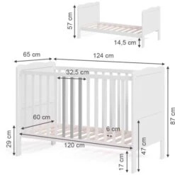 Letto Con Sponde Culla „Tobi“ Bianco VitaliSpa 7 Letto Con Sponde Culla „Tobi“ Bianco VitaliSpa -Armonia Casa 60657324 3