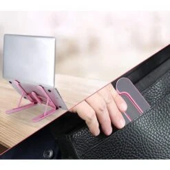 Supporto Portatile Cellulare Pc Tablet Staffa Base Regolabile Pieghevole Rosa -Armonia Casa 60940486 4