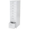 Nova Cassettiera Armadietto Per Ufficio Boston Con Ruote E 8 Cassetti Vari Colori Colore : BIANCO