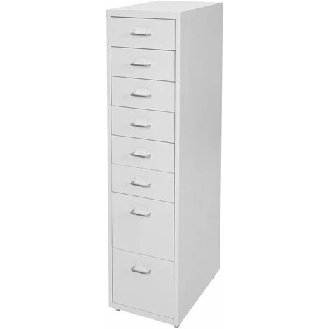 Nova Cassettiera Armadietto Per Ufficio Boston Con Ruote E 8 Cassetti Vari Colori Colore : BIANCO 4 Nova Cassettiera Armadietto Per Ufficio Boston Con Ruote E 8 Cassetti Vari Colori Colore : BIANCO - immagine 4