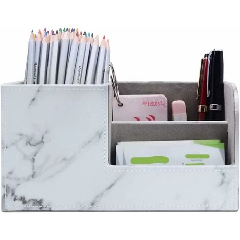 Portapenne Portapenne Accessori Da Scrivania In Marmo Pelle PU, Organizer Da Scrivania Per Accessori Artistici Telefono Cellulare, Occhiali, Biglietti Da Visita, Telecomando, Carino (marmo) 3 Portapenne Portapenne Accessori Da Scrivania In Marmo Pelle PU, Organizer Da Scrivania Per Accessori Artistici Telefono Cellulare, Occhiali, Biglietti Da Visita, Telecomando, Carino (marmo) - immagine 3