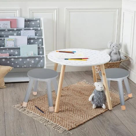 WELL HOME MOBILIARIO & DECORACIÓN Set Di 2 Sgabelli Per Bambini, Morbida, Colore Grigio Well Home, Estándar 3 WELL HOME MOBILIARIO & DECORACIÓN Set Di 2 Sgabelli Per Bambini, Morbida, Colore Grigio Well Home, Estándar - immagine 3