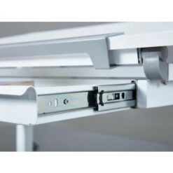 Dmora Scrivania Regolabile In Altezza Con Ripiano Inclinabile, In Metallo Bianco, Cm 110x68x55-78 -Armonia Casa 63753882 4