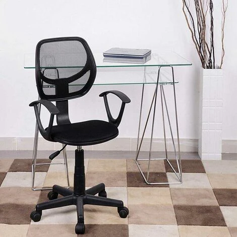 Sedia Girevole Nera Con 5 Ruote Ufficio Cameretta Scrivania Schienale Ergonomico 2 Sedia Girevole Nera Con 5 Ruote Ufficio Cameretta Scrivania Schienale Ergonomico - immagine 2