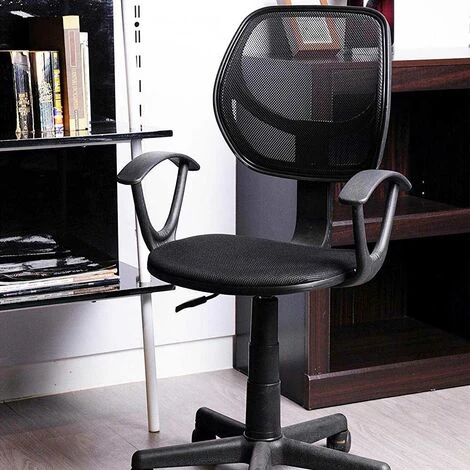 Sedia Girevole Nera Con 5 Ruote Ufficio Cameretta Scrivania Schienale Ergonomico 3 Sedia Girevole Nera Con 5 Ruote Ufficio Cameretta Scrivania Schienale Ergonomico - immagine 3