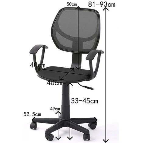 Sedia Girevole Nera Con 5 Ruote Ufficio Cameretta Scrivania Schienale Ergonomico 4 Sedia Girevole Nera Con 5 Ruote Ufficio Cameretta Scrivania Schienale Ergonomico - immagine 4