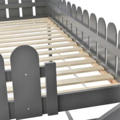 Letto A Castello Con Scaletta Contenitore, Letto Per Bambino Con 3 Cassetti, Con Recinzione, Grigio -Armonia Casa 64515768 5