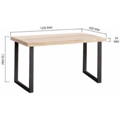 Skraut Home - Scrivania NATURAL - Tavolo Di Studio - Piano In Legno Colore Rovere Nordico Spessore 54 Mm. Gambe In Metallo Nero. 120x60x73cm 8 Skraut Home - Scrivania NATURAL - Tavolo Di Studio - Piano In Legno Colore Rovere Nordico Spessore 54 Mm. Gambe In Metallo Nero. 120x60x73cm -Armonia Casa 64996361 4