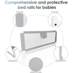 Hengda Barrière De Lit Extra-Large De 180 Cm Protection De Lit Pour Tout-Petit Accessoire De Chambre Pour Garçons Et Filles Barrière De Lit 9 Hengda Barrière De Lit Extra-Large De 180 Cm Protection De Lit Pour Tout-Petit Accessoire De Chambre Pour Garçons Et Filles Barrière De Lit -Armonia Casa 65644895 5