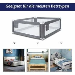 Sponda Letto, Sponda Letto 200 Cm, Sponda Letto, Sponda Letto, Adatta Per Culle, Letti Dei Genitori E Tutti I Materassi In Legno Massello -Armonia Casa 66559237 5