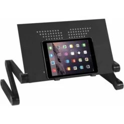 Tavolino Per Laptop Supporto Per Laptop Letto/divano Tavolo Per PC Pieghevole, Supporto Da Scrivania Portatile Ventilato Regolabile Con Tappetino Per Mouse In Lega Di Alluminio, Nero -Armonia Casa 67409816 3