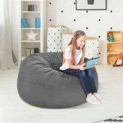 RELAX4LIFE Poltrona Sacco, Pouf, Sedile Singolo, Rivestimento Interno E Fodera In Velluto, Imbottitura In Spugna, Per Soggiorno, Camera Da Letto, Ufficio, Grigio, Peso Massimo 150 Kg, 91x91x61 Cm 7 RELAX4LIFE Poltrona Sacco, Pouf, Sedile Singolo, Rivestimento Interno E Fodera In Velluto, Imbottitura In Spugna, Per Soggiorno, Camera Da Letto, Ufficio, Grigio, Peso Massimo 150 Kg, 91x91x61 Cm -Armonia Casa 67415291 3