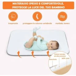 DREAMADE Lettino Da Viaggio 3 In 1 Convertibile In Letto A Dondolo E Letto Da Gioco, Box Culla Neonato Regolabile Con Materasso Per 0 A 24 Mesi, Carico Massimo 22 Kg, Grigio, In Metallo, 107x64x71 Cm 7 DREAMADE Lettino Da Viaggio 3 In 1 Convertibile In Letto A Dondolo E Letto Da Gioco, Box Culla Neonato Regolabile Con Materasso Per 0 A 24 Mesi, Carico Massimo 22 Kg, Grigio, In Metallo, 107x64x71 Cm -Armonia Casa 67647437 3