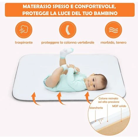 DREAMADE Lettino Da Viaggio 3 In 1 Convertibile In Letto A Dondolo E Letto Da Gioco, Box Culla Neonato Regolabile Con Materasso Per 0 A 24 Mesi, Carico Massimo 22 Kg, Grigio, In Metallo, 107x64x71 Cm 3 DREAMADE Lettino Da Viaggio 3 In 1 Convertibile In Letto A Dondolo E Letto Da Gioco, Box Culla Neonato Regolabile Con Materasso Per 0 A 24 Mesi, Carico Massimo 22 Kg, Grigio, In Metallo, 107x64x71 Cm - immagine 3