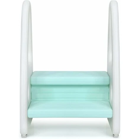 DREAMADE Pedane Alzabimbo, Sgabello Rialzo Con Bracciali Per Bambini Piccoli, Sgabello Scala A 2 Gradini In Plastica Antiscivolo Di Sicurezza, Ideale Per WC E Cucina, 44x39,5x61 Cm (Blu) 3 DREAMADE Pedane Alzabimbo, Sgabello Rialzo Con Bracciali Per Bambini Piccoli, Sgabello Scala A 2 Gradini In Plastica Antiscivolo Di Sicurezza, Ideale Per WC E Cucina, 44x39,5x61 Cm (Blu) - immagine 3