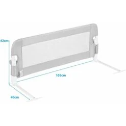 DREAMADE Sponda Per Il Letto 100 Cm, Sponda Letto Di Sicurezza Per Bambini Piccoli, Sponda Pieghevole Anti Caduta Per Bimbi, Sponda Universale Per Letti Singoli E Matrimoniali (Grigio) -Armonia Casa 67647450 5