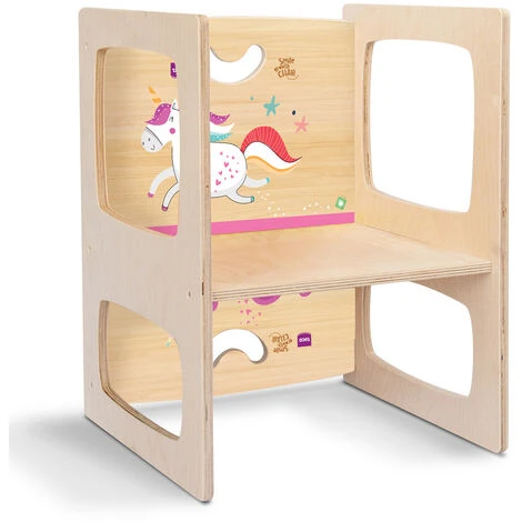 Onlywood Sedia Montessori In Legno UNICORNI Con Disegni Colorati 1 Onlywood Sedia Montessori In Legno UNICORNI Con Disegni Colorati