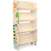 Onlywood Libreria Montessori Legno DINO Con Disegni Colorati