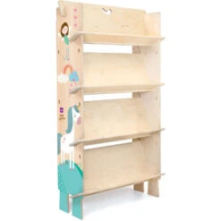 Onlywood Libreria Montessori Legno UNICORNI Con Disegni Colorati