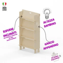 Onlywood Libreria Montessori Legno MAGIC WOOD Con Disegni Colorati -Armonia Casa 67712536 2