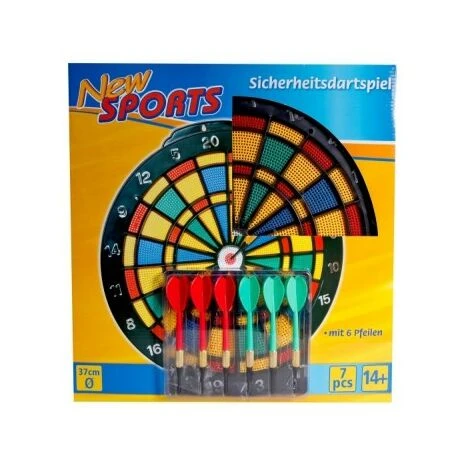 NEW SPORT BERSAGLIO FRECCETTE, 1 BERSAGLIO 6 FRECCE IN ACCIAIO 37 CM DI DIAMETRO, ETA' 14+ 1 NEW SPORT BERSAGLIO FRECCETTE, 1 BERSAGLIO 6 FRECCE IN ACCIAIO 37 CM DI DIAMETRO, ETA' 14+