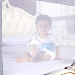 Sponde Letto Di Sicurezza Bambini Verde 150cm Poliestere - Sponda Per Lettino Protezione Per Bambini -Armonia Casa 68693859 4