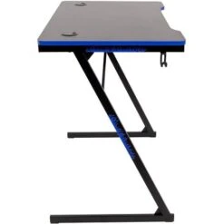 Flame - Scrivania Gaming - 80x50x75h Cm Nero E Blu -Armonia Casa 69634826 3