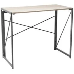 Lolie  - Scrivania Pieghevole In Legno E Metallo - 100x50x75 Cm
